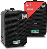 Pyle Home PDWR50B 6.5-Inch Indoor/Outdoor Waterproof Speakers (Black) (Pair)