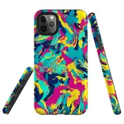 For iPhone 11 Pro Max Tough Protective Cover, Abstract Strokes
