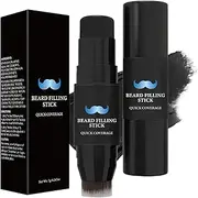 MLqkpwy Beard Filler,Filling Stick and Beard Brush - 7g Long-Lasting Waterproof Sweat-Proof Tint for Men Shaping Enhancement Styling Coloring Defining