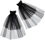[TOVINANNA] Bridal Attire Sleeves Long Puffy Mesh Arm Sleeves Women's Lace Chiffon Scarves Detachable Wedding Dress