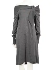 Grey Wool Knit Dress