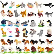 Mini Building Blocks 3D Animal Diamond Model Micro Brick Dog Cat Bird Moose Wolf