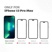 iPhone 13 Pro Max Compatible Case Cover With Transparent Camera Lens Protection And Compatible With MagSafe Technology - Black