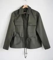 Clare Waight Keller Drawstring Casual Jacket Uniqlo Cotton Blend Medium