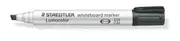 STAEDTLER 351 B LUMOCOLOR WHITEBOARD Marker Black Chisel Tip Pack of 10