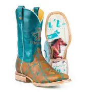Tin Haul Boots Tin Haul Ladies Barbd Wire Square Toe Boots