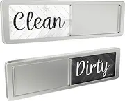 Dishwasher Magnet Clean Dirty Sign, Universal Strong Dirty Clean Dishwasher Magnet Indicator for Kitchen Organization, Slide Rustic Farmhouse Black and White Parquet