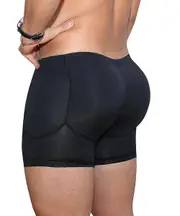 Men's Butt And Hip Enhancer Booty Padded Underwear Panties black M