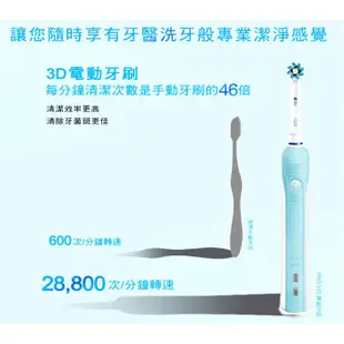 ★買一送一★ Oral-B 歐樂B ( PRO500 ) 全新亮白3D電動牙刷 -原廠公司貨
