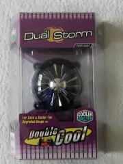 Cooler Master Dual Storm PC Fan LED Cooler Speed Control DDF-S81 NOS Unopened