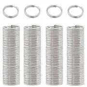 200PCS Mini Split Rings Jump Ring 12mm Double Loops Keyrings Silver Metal