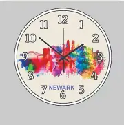 Newark NJ Wall Hanging Wall Clock art Time Piece City Skyline art