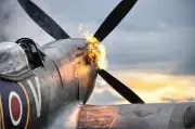 Aircraft supermarine spitfire vehicle fire Custom Gaming Mat Desk 2214