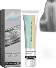 Caremey Silver Hair Dye,Caremey 2 in 1 Natural Essence Extract Silver Hair Dye,No Bleaching SilverGrey & SmokeGrey Hairs Cream for All Hair Types (1PCS)