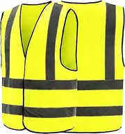 HiFEN® Kids High Visibility Reflective Vest, Children's Safety Vis Jacket with Reflective Strips Visible and Safe 4-15 Years