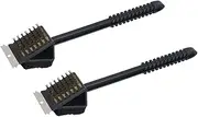 TOBBOMEY 2pcs BBQ Grill Brush Durable Cleaning Tool for Grills Ovens Grates Lightweight Portable BBQ Accessories with Convenient Hanging Hook for