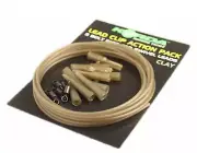Korda Lead Clip Action Pack colour Clay NEW 5X (Clips, Swivels, T.Rubbers &Tub )