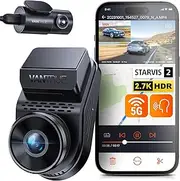 [VANTRUE] S1 Pro 2.7K+1080P Dash Cam Front and Rear, 5G WiFi Hidden Dash Camera for Car with STARVIS 2, IMX675 Night Vision, Built-in GPS, APP and Voice Control, 24H Parking Mode, Support 512GB Max