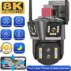 8K IP Camera 10X Zoom Four lens PTZ WiFi Outdoor Auto Tracking Security Camera
