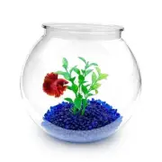 Mini Plastic Aquarium Starter Kits, Fish Tank (0.8Gallon/ 3L)