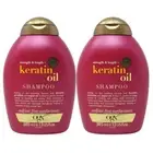 Pack of 2x OGX Strength & Length + Keratin Oil Anti-Breakage Shampoo, 13 Oz
