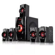 Befree Sound BFS-410 5.1 Channel Surround Sound Bluetooth Speaker System Red