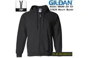 Gildan Black Zip Up Hoodie Heavy Blend Basic Hooded Sweatshirt Sweater Men