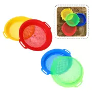 4 Pcs Mesh Sand Sieve Plastic Trays for Kids Garden