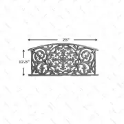 CAST IRON RECESSED RADIUS DECORTIVE FOUNDATION HOUSE VENT #RHV102