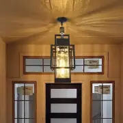 PARTPHONER 15" Dusk to Dawn Outdoor Pendant Light Exterior Hanging Lantern, M...