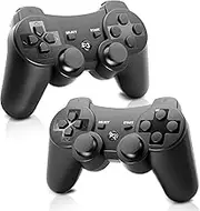 Glitfix Wireless Controller für PS-4,Game Controller Kompatibel mit PS-4/Slim/Pro, Gamepad Joystick mit RGB-Licht,1000-mAh-Akku, Audiobuchse und Turbo-Funktion Präzision und Kontrolle, 2 pcs