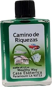 Wealth Way Oil (Camino de Riquezas Aceite) Spiritual Anointing Oil by CASA ESOTERICA MAGICK SPACE - Financial Success - Attract Abundance & Prosperity into Your Life-0.5 FL OZ (1 Pack)