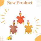 Rubber Chicken Dog Toy Squeak, 3 Pack Latex Screaming Chicken Dog Toys That Make