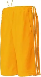 [Wundou] P2080-55 Piping Training Half Pants, Sweat Absorbent, Quick Drying, Jersey, Gold Orange