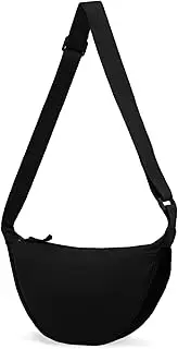 [ABOUME] Crossbody Bag Nylon Crescent Hobo Sling Bag for Women Men Trendy Small Shoulder Purse Dumpling Bag