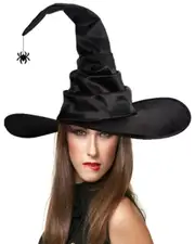 Black Spider Witch Costume Hat