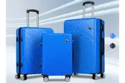 ALFORDSON Luggage 3PCS Set Suitcase Trolley TSA Carry on Hard Case Blue