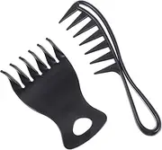 DRESSOOS Wide Spacing Hairdressing Comb Set Detangler Styling Tool for Men's Hair