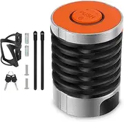 Oimzzr Zinc Alloy Bike Password Lock Anti-Theft Folding Code Lock with Mount Bracket for Mountain Bikes Black and Orange