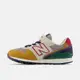 NEW BALANCE NB 運動鞋 童鞋 中童 大童 女生 魔鬼氈 休閒鞋 黃灰 YV996JP3