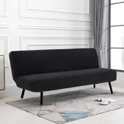 Armless Solid Color Stretch Folding Sofa Bed Cover for Office Home Decor Sofa Slipcover Furniture Protective Cover