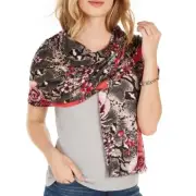 (NWT) INC International Concepts Reptilian Garden Pashmina Scarf Wrap in Red