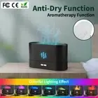 Black RGB Flame Light Aromatherapy Mist Air Humidifier Essential Oil Diffuser