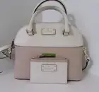 Kate Spade Mini Carli Grove Street Satchel Rose Cloud Cement & Card holder NWT