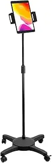 Universal Desk Mount.- CTA Universal Quick Connect Floor Stand. Compatible with 7” to 13” Tablets, iPad Mini 5, iPad Gen 7th/ 8th/ 9th, iPad Pro 12.9", Galaxy Tab S3 9.7”, Galaxy Tab A, & More- Black