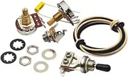 Frediuo Prewired Wiring Harness,Guitar Potentiometer Electric Metal Prewired Volumes Tone Control Wiring Harness Accessories Replace