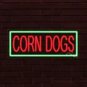 NEW "CORN DOGS" w/BORDER 30x12x1 INCH LED FLEX WINDOW/WALL INDOOR SIGN 31374