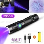 395nm Blacklight UV Light Tactical LED Flashlight Rechargeable 18650 Torch Lamp