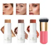 Ballindun Contour Stick, 3 Pcs Highlighter Stick, Bronzer and Blush Stick