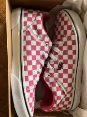 Vans Seldan Checkerboard Honeysuckle Pink Sneakers Misses Youth Size 5